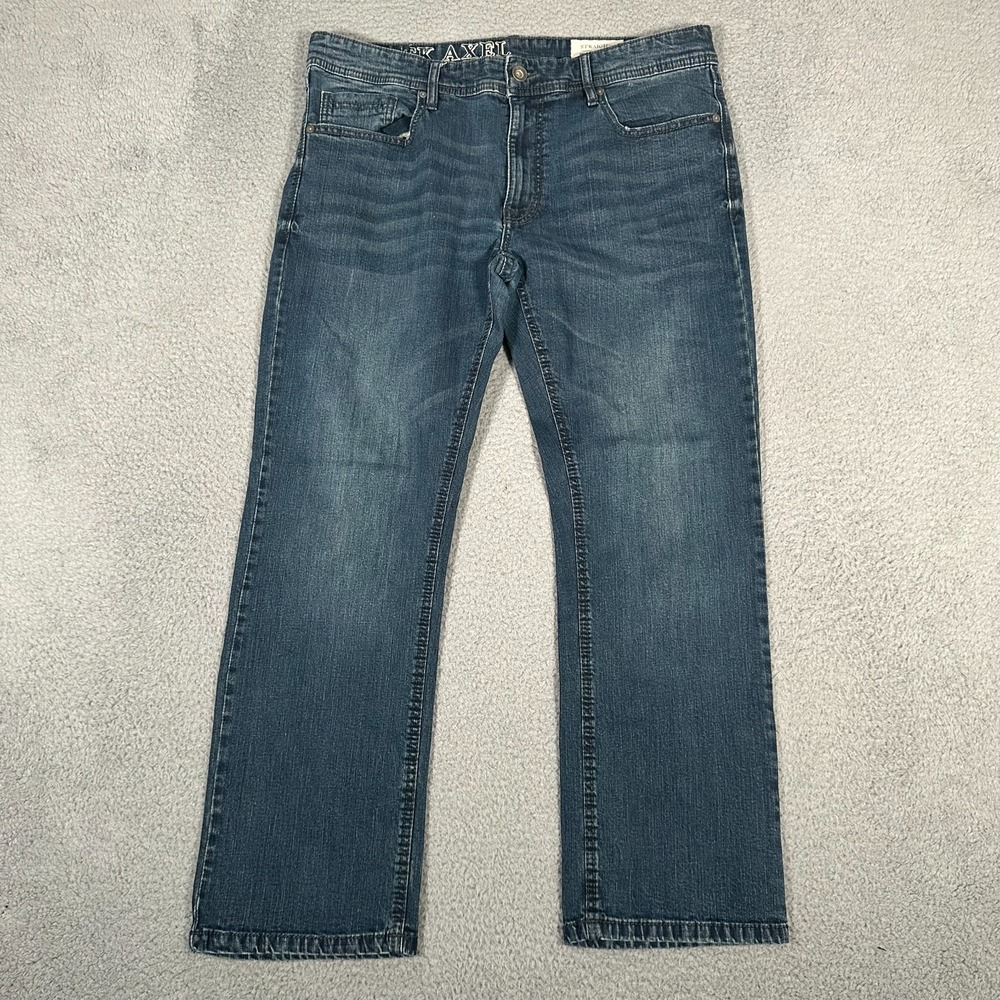 TK Axel Jeans Mens 36x30 (Fits 36x29) Straight Leg Denim Dark Wash Casual Blue